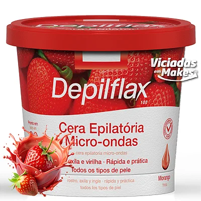 Cera Morango Epilatória Microondas Depilflax 100g