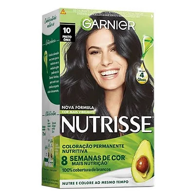 Coloração Nutrisse 10 Preto Onix Garnier