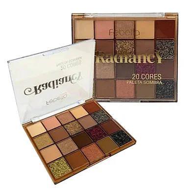 PALETA DE SOMBRAS RADIANCY FEBELLA 20 CORES