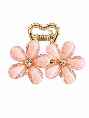 PRESILHA FLOR PLATINA CORES VARIADAS 1un
