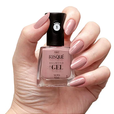 ESMALTE RISQUE EFEITO GEL SAL ROSA 9,5ml