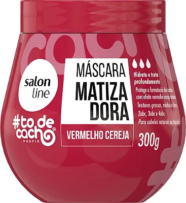 MÁSCARA MATIZADORA SALON LINE CEREJA 300g