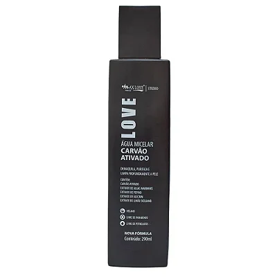 AGUA MICELAR MAX LOVE CARVÃO ATIVADO 290ml