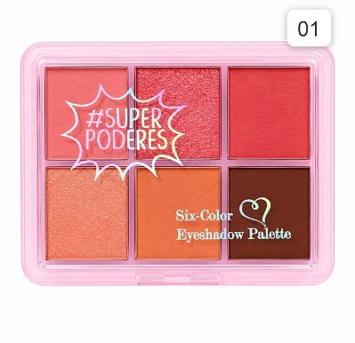 PALETA DE SOMBRAS SUPER PODERES 6 CORES