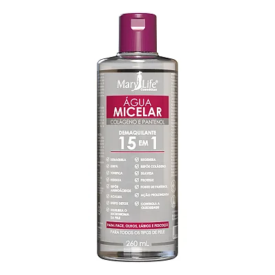 Água Micelar Mary Life Colágeno 260ml