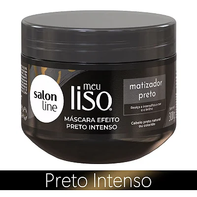 Máscara Matizadora Meu Liso Salon Line 300g Preto