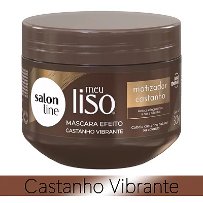 Máscara Matizadora Meu Liso Salon Line 300g Castanho