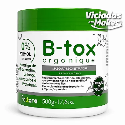Máscara B-tox Organique Fattore 500g