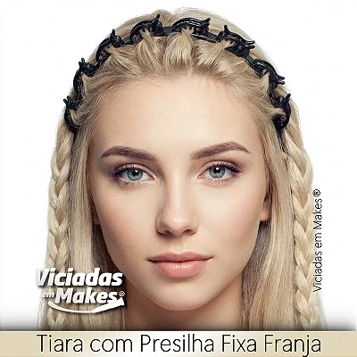Tiara com Presilha Fixa Franja