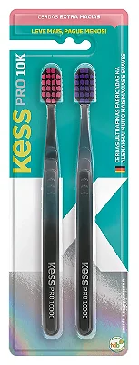 Pack 2 Escovas Dental Kess Pro 10k Cod 2110