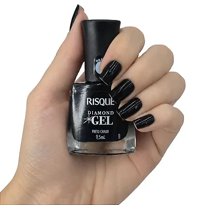 Diamond Gel Preto Caviar Risque 9,5ml