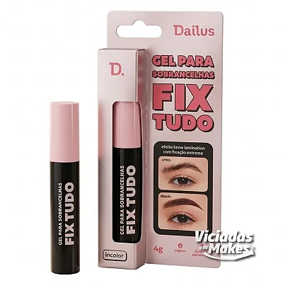 Gel Incolor para Sobrancelhas Fix Tudo Dailus 4g