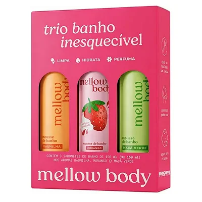 Kit Chantilly de Banho Mellow Body 3 unidades de 150 ml
