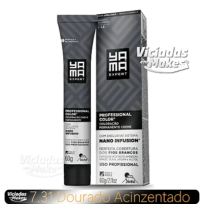 Coloração Nano Fusion 7.31 Dourado Acinzentado Yamá