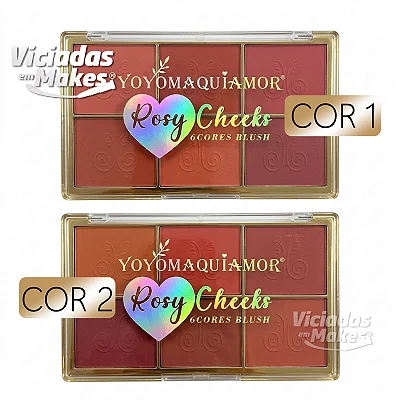 Paleta Blush Rosy Cheeks 6 Cores BX015 Yoyo Maquiamor