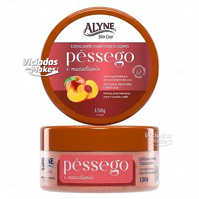 Esfoliante Corporal Pêssego Alyne 150g