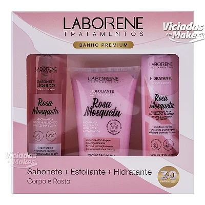 Kit 3 Unid Banho Premium Rosa Mosqueta Laborene