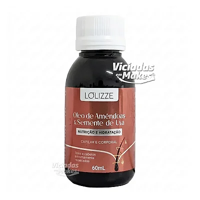 Óleo de Amêndoas e Uva Lolizze 60ml