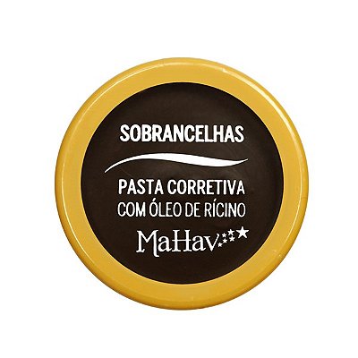 PASTA CORRETIVA P/ SOBRANCELHAS COM ÓLEO DE RÍCINO - MAHAV