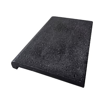 Borda de Piscina Reta com Degrau e Textura Rasa 50x32x3 cm - Preto / 1 pç