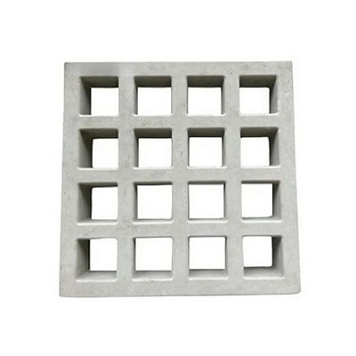 Elemento Vazado Cobogó Reto 16 Furos 39x39x7cm - Concreto Natural - m2