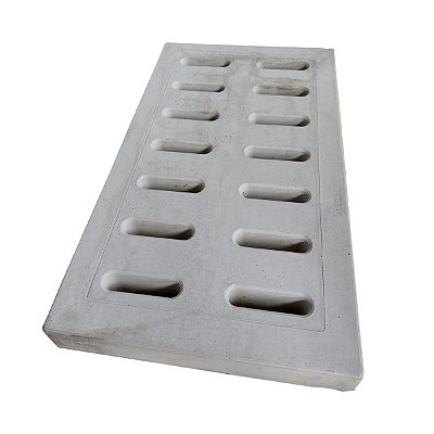 Ralo de Drenagem 14 Furos 75 X 45 X 6 CM - Concreto Natural