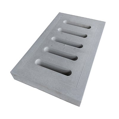 Ralo de Drenagem 5 Furos 49,5 X 30 X 6 CM - Concreto Natural