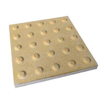 Piso Tátil Alerta Amarelo Concreto 25 X 25 X 2 cm / m2