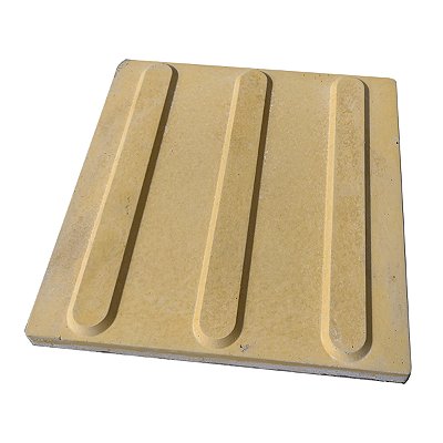 Piso Tátil Direcional Amarelo Concreto 25 X 25 X 2 cm / m2