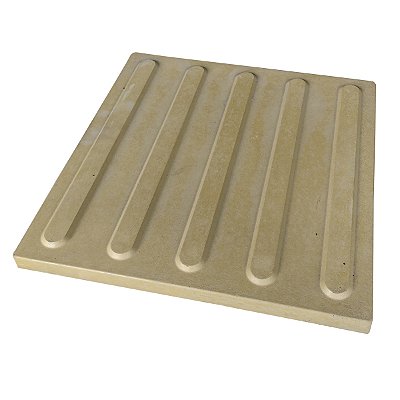 Piso Tátil Direcional Amarelo Concreto 40 X 40 X 3 cm / m2