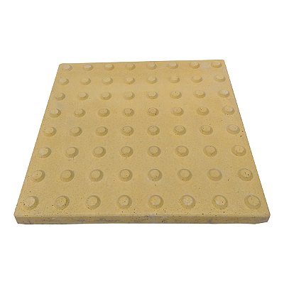 Piso Tátil Alerta Amarelo Concreto 40 X 40 X 3 cm / m2