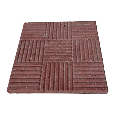 Piso para Calçada Estriado 9 Quadrados 20 X 20 X 1,8 Cm - Vermelho / m2