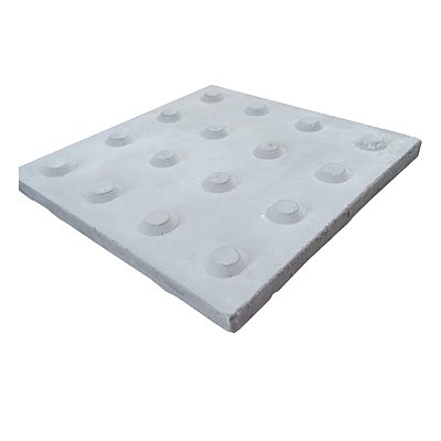 Piso Tátil Alerta Cinza Concreto 20 X20 X 1,8 cm / m2