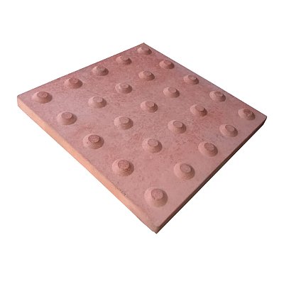 Piso Tátil Alerta Vermelho Concreto 25 X 25 X 2 cm / m2
