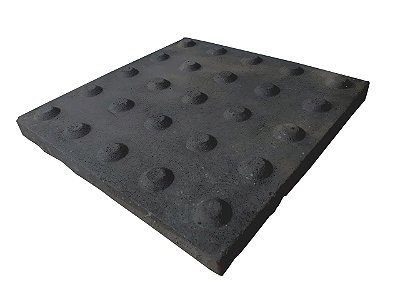 Piso Tátil Alerta Preto Concreto 25 X 25 X 2 cm / m2
