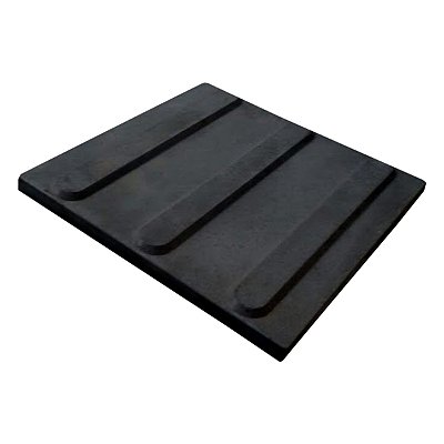 Piso Tátil Direcional Preto Concreto 25 X 25 X 2 cm / m2
