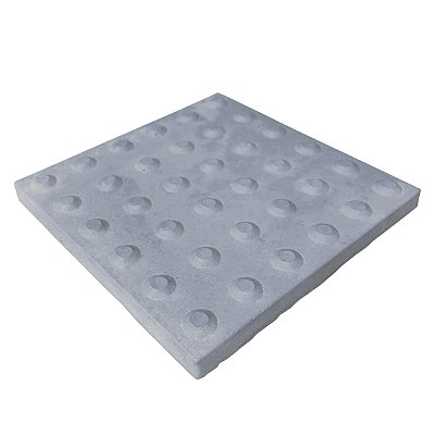 Piso Tátil Alerta Cinza Concreto 30 X 30 X 2,5 cm / m2