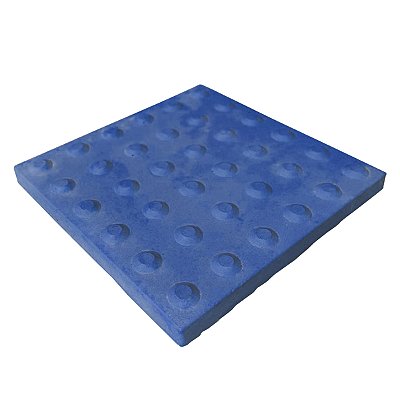 Piso Tátil Alerta Azul Concreto 30 X 30 X 2,5 cm / m2