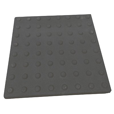 Piso Tátil Alerta Preto Concreto 40 X 40 X 3 cm / m2