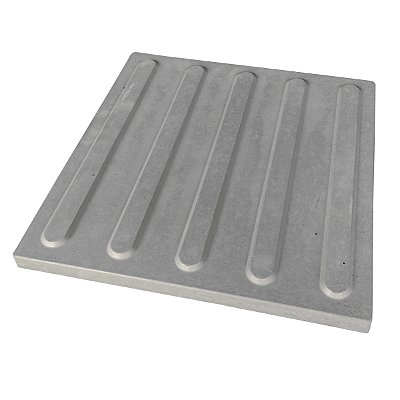 Piso Tátil Direcional Cinza Concreto 40 X 40 X 3 cm / m2