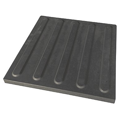 Piso Tátil Direcional Preto Concreto 40 X 40 X 3 cm / m2