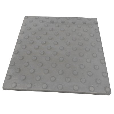 Piso Tátil Alerta Cinza Concreto 45 X 45 X 3 cm / m2