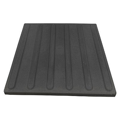 Piso Tátil Direcional Preto Concreto 45 X 45 X 3 cm / m2