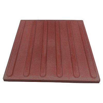Piso Tátil Direcional Vermelho Concreto 45 X 45 X 3 cm / m2