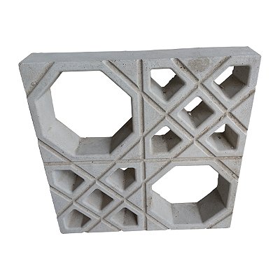 Elemento Vazado Estilo Árabe 39 x 39 x 7 cm - Concreto Natural / m2