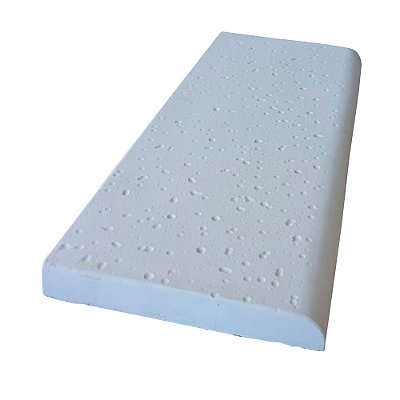 Borda Piscina Reta Textura Rasa, Atérmica Branca 49,5 X 20,5 X 3 cm