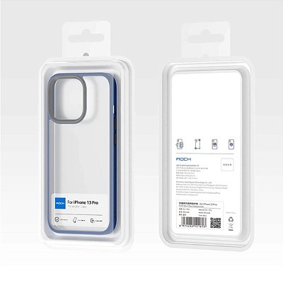 Capa Para iPhone 13 6,1 TPU Premium Guard Rock Space Azul/Transparente