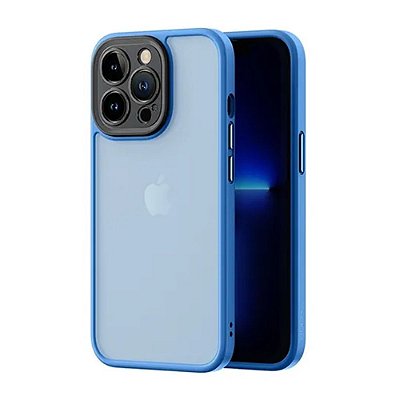 Capa Para iPhone 13 Pro Guard Lens Protect Rock Space Azul