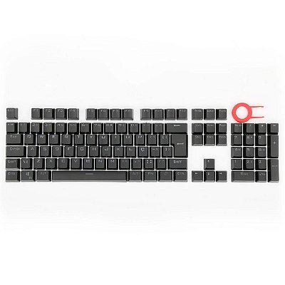 Conjunto de Keycaps Redragon ABNT 2 Double Shot Encaixe em Cruz Preto