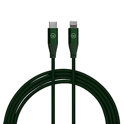 Cabo Para Iphone Hard Usb-c Mfi Verde Iwill